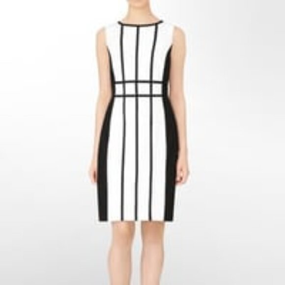 Colorblock Stripe Sleeveless Midi Sheath - Picture 1 of 4